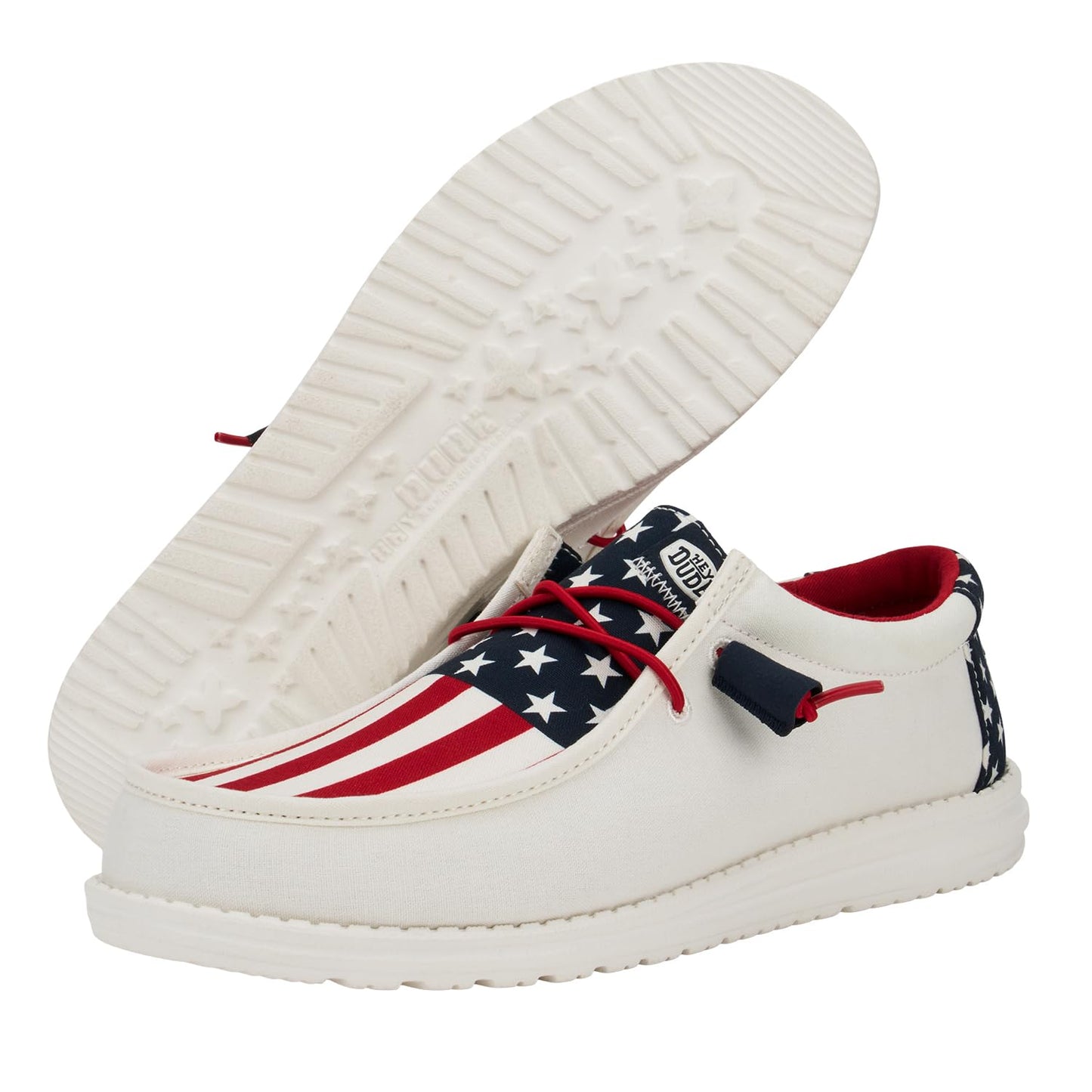 Hey Dude Wally Patriotic, Mens Shoes, Slip-on Loafers, Comfortable & Light-Weight