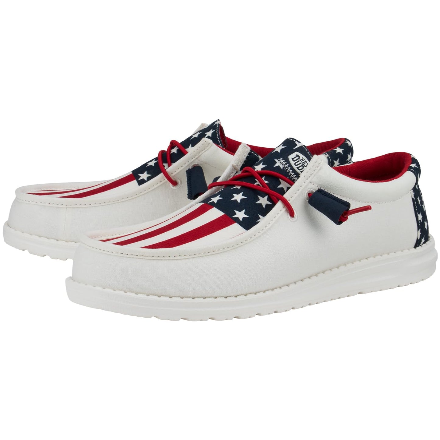 Hey Dude Wally Patriotic, Mens Shoes, Slip-on Loafers, Comfortable & Light-Weight