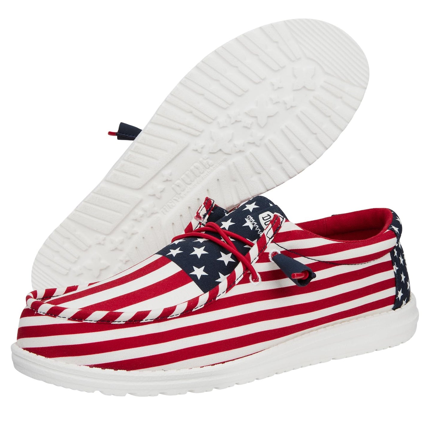 Hey Dude Wally Patriotic, Mens Shoes, Slip-on Loafers, Comfortable & Light-Weight