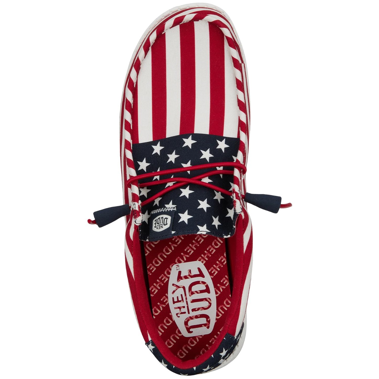 Hey Dude Wally Patriotic, Mens Shoes, Slip-on Loafers, Comfortable & Light-Weight